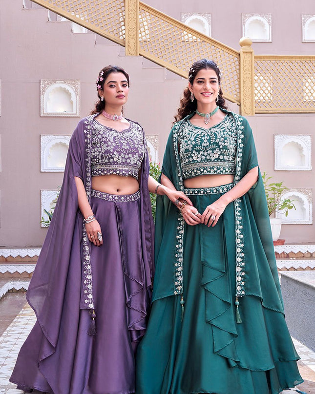 Premium Wedding Special Lehenga Choli | Pure Rangoli Silk | Heavy Embroidery & Sequence Work | Perfect For Wedding - Rosepetals Luxe
