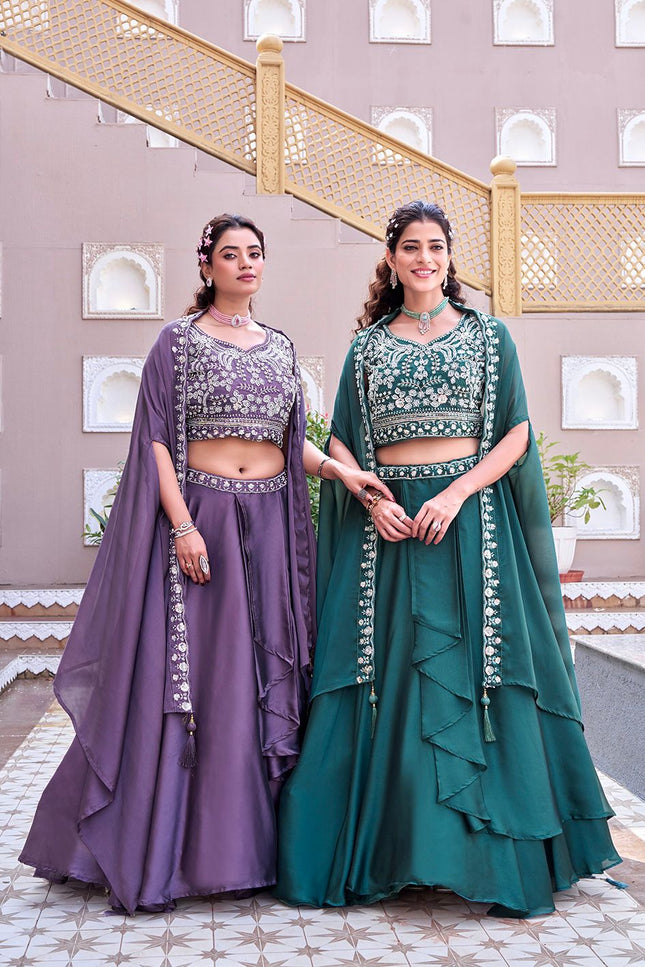 Premium Wedding Special Lehenga Choli | Pure Rangoli Silk | Heavy Embroidery & Sequence Work | Perfect For Wedding - Rosepetals Luxe