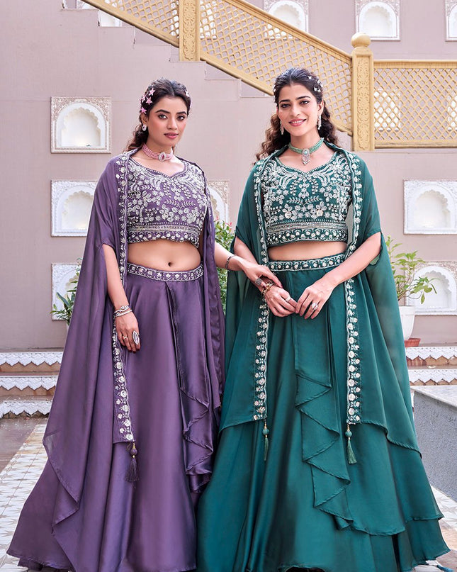 Premium Wedding Special Lehenga Choli | Pure Rangoli Silk | Heavy Embroidery & Sequence Work | Perfect For Wedding - Rosepetals Luxe