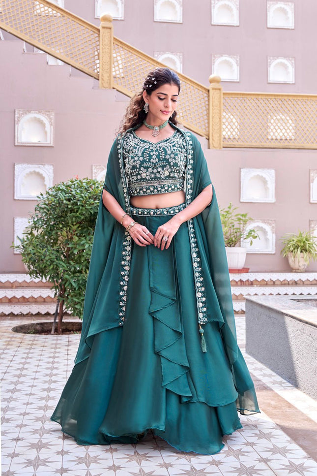Premium Wedding Special Lehenga Choli | Pure Rangoli Silk | Heavy Embroidery & Sequence Work | Perfect For Wedding - Rosepetals Luxe
