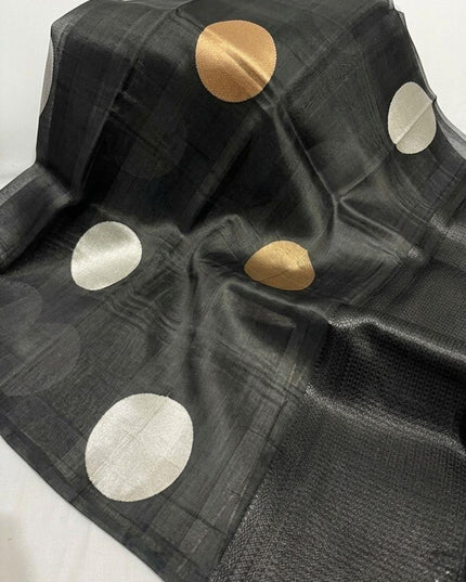 Pure Handloom Kora Silk Saree | Kaduwa Dollar Buta & Fancy Pallu | Silk Mark Certified | Rosepetals Luxe - Rosepetals Luxe