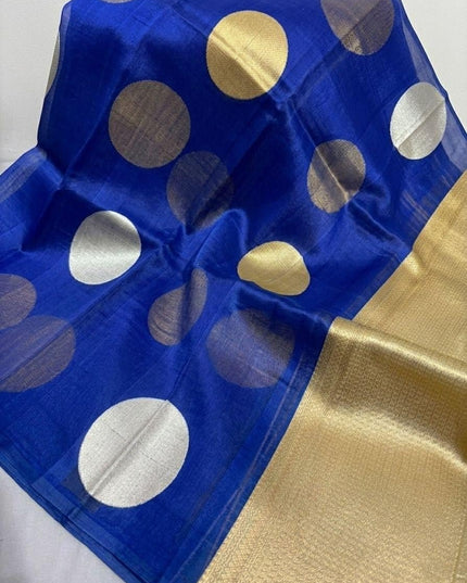 Pure Handloom Kora Silk Saree | Kaduwa Dollar Buta & Fancy Pallu | Silk Mark Certified | Rosepetals Luxe - Rosepetals Luxe