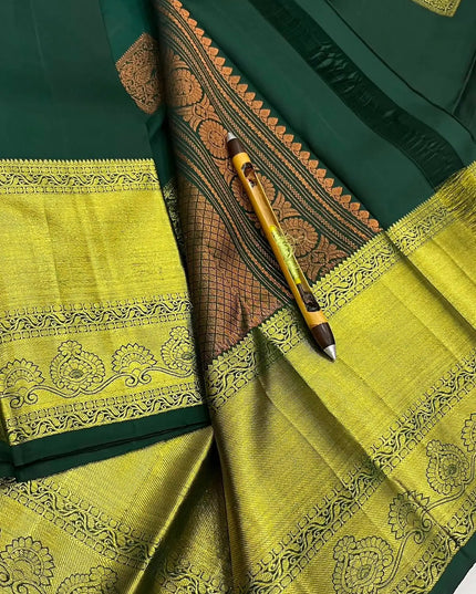 Pure Kanchipuram Silk Saree | Fancy Butta Design | Silk Mark Certified - Rosepetals Luxe