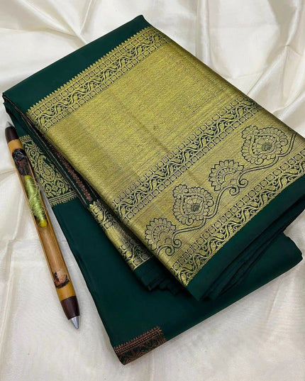Pure Kanchipuram Silk Saree | Fancy Butta Design | Silk Mark Certified - Rosepetals Luxe