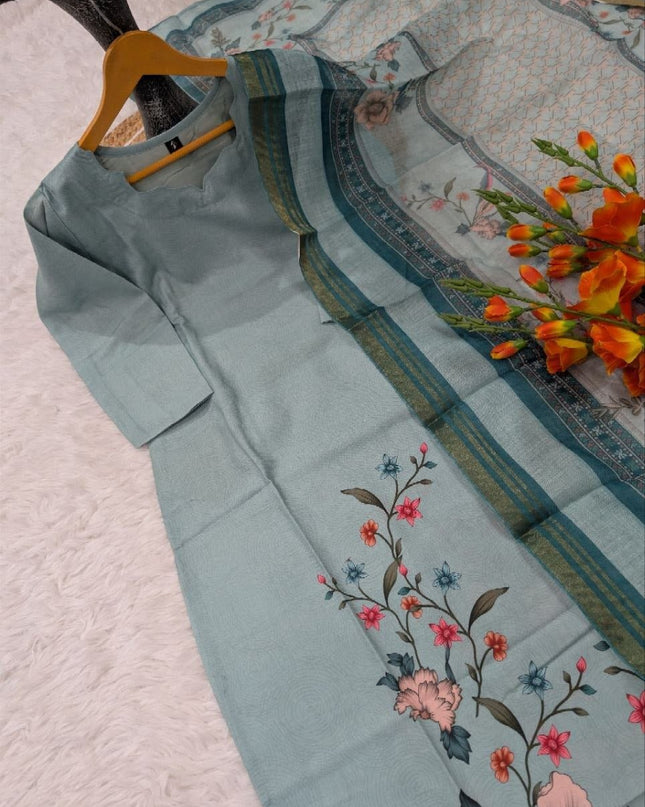 Pure Printed Cotton Kurti Dupatta Sets | Perfect for Everyday - Rosepetals Luxe