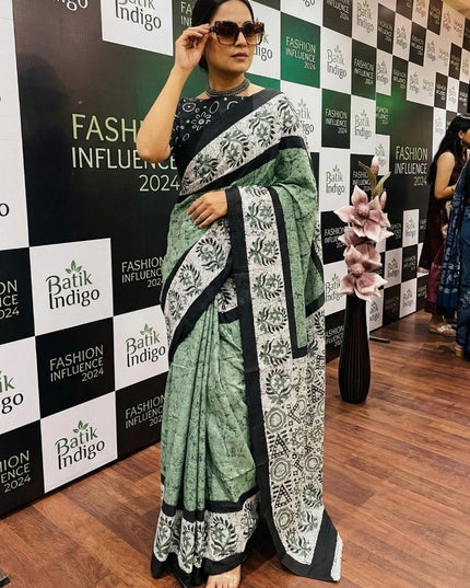 Pure Soft Mulmul Cotton Sarees With Unstitched Blouse Piece | Perfect For Summer - Rosepetals Luxe