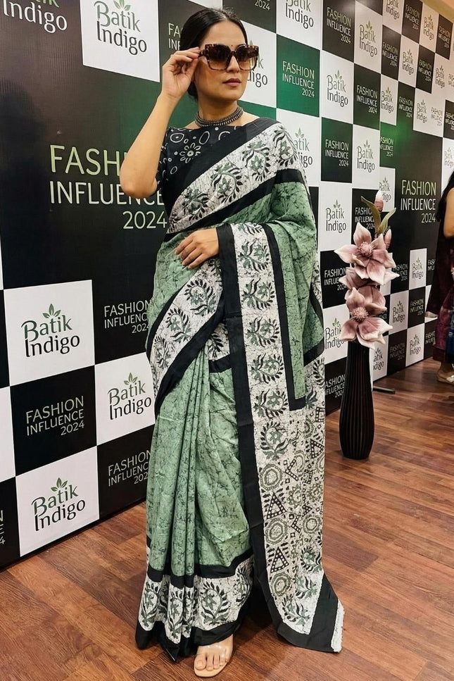 Pure Soft Mulmul Cotton Sarees With Unstitched Blouse Piece | Perfect For Summer - Rosepetals Luxe