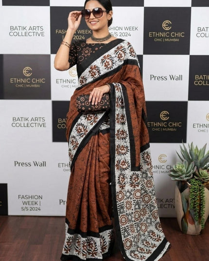Pure Soft Mulmul Cotton Sarees With Unstitched Blouse Piece | Perfect For Summer - Rosepetals Luxe