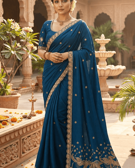 Rangoli Silk Cutwork Saree - Rosepetals Luxe