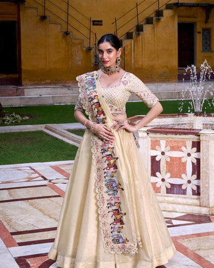 Raspberry Silk Lehenga Choli Set | Sequin & Thread Work Blouse | Embroidered Dupatta | Rosepetals Luxe - Rosepetals Luxe