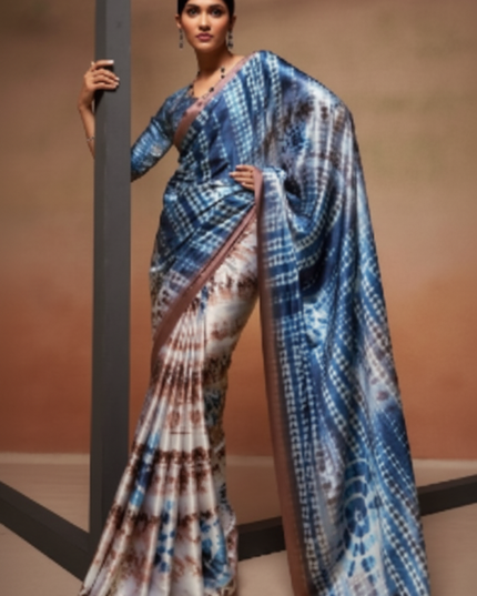 Bollywood Satin Crepe Silk Set | 6 Colors Available | Perfect Partywear Saree - Rosepetals Luxe