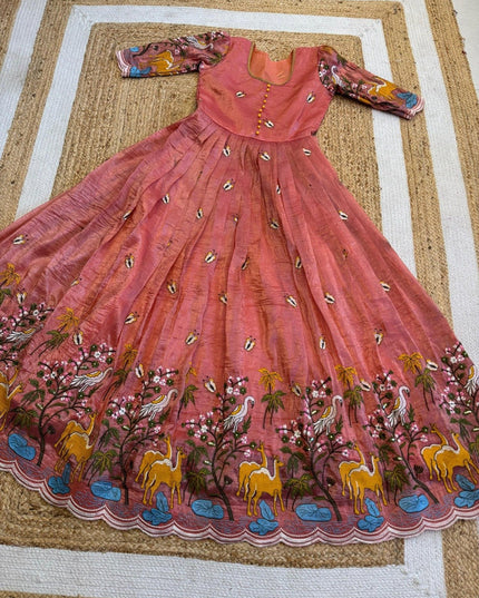 Soft Crush Heritage Embroidery Gown - Rosepetals Luxe