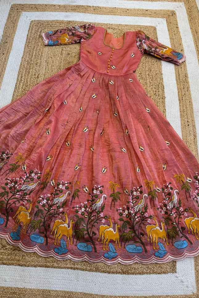 Soft Crush Heritage Embroidery Gown - Rosepetals Luxe