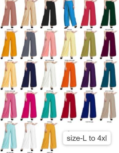 Soft Rayon Plain Palazzo for Women | Relaxed Fit Ethnic Bottom Wear - Rosepetals Luxe