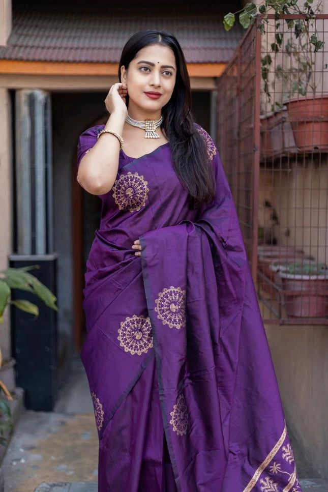 Pure Cotton Ikkat Print Sarees With Unstitched Blouse Piece | Feel Like Luxury - Rosepetals Luxe