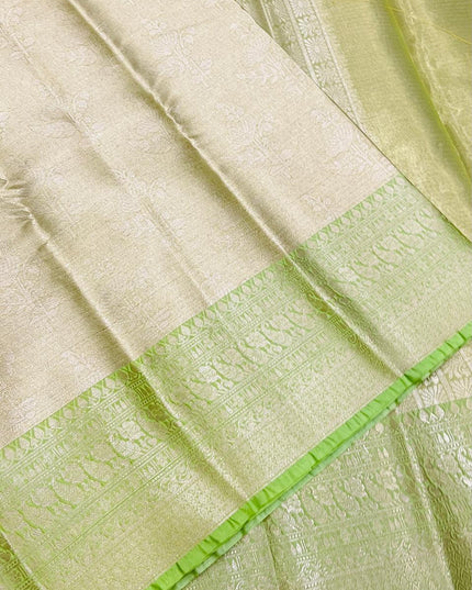Soft Tissue Cotton Saree | Zari Border | Onam & Festive Wear - Rosepetals Luxe