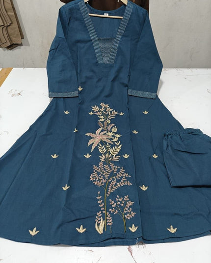 Stylish Cotton Kurti and Pants Set | Perfect for Casual and Semi - Formal Occasions - Rosepetals Luxe