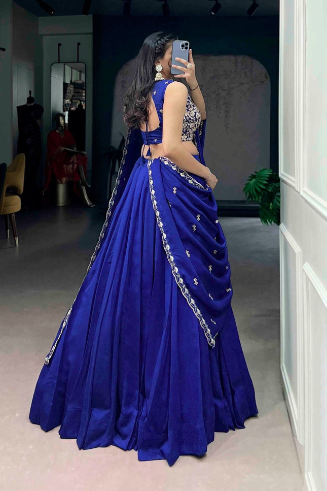 Traditional Kashmiri Stitched Lehenga with Tube Beads & Thread Embroidery Work | Perfect Traditional Wear - Rosepetals Luxe