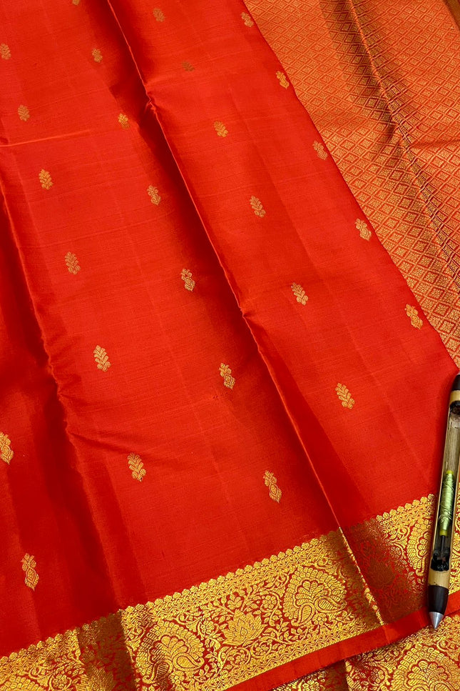 Wedding & Festive Saree | Kanchipuram Pure Silk Fancy Butta | Silk Mark Certified - Rosepetals Luxe