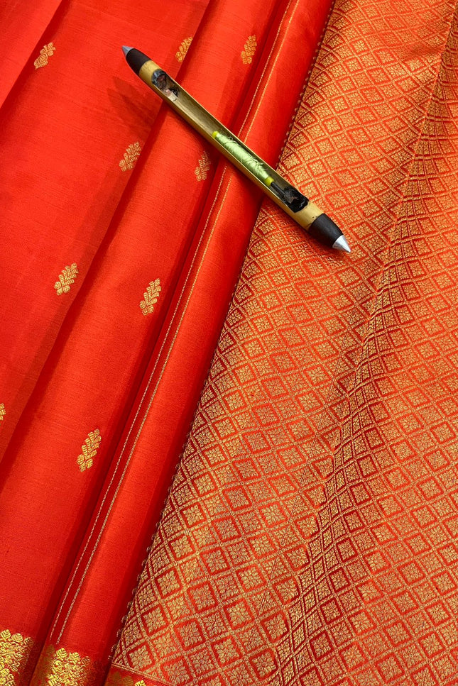 Wedding & Festive Saree | Kanchipuram Pure Silk Fancy Butta | Silk Mark Certified - Rosepetals Luxe
