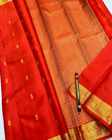 Wedding & Festive Saree | Kanchipuram Pure Silk Fancy Butta | Silk Mark Certified - Rosepetals Luxe