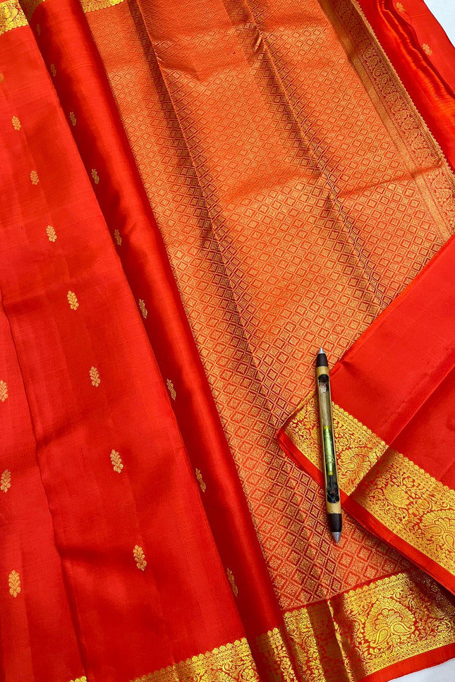 Wedding & Festive Saree | Kanchipuram Pure Silk Fancy Butta | Silk Mark Certified - Rosepetals Luxe