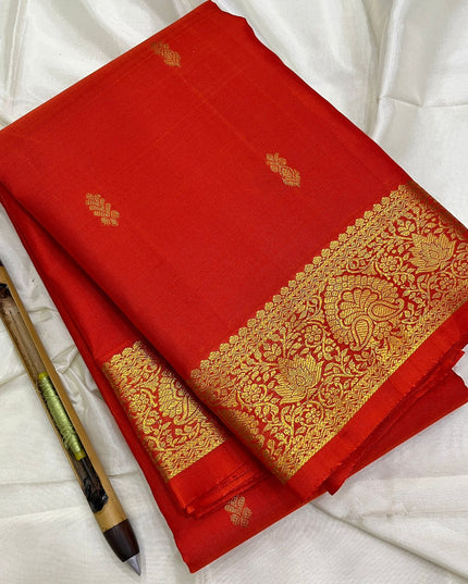 Wedding & Festive Saree | Kanchipuram Pure Silk Fancy Butta | Silk Mark Certified - Rosepetals Luxe