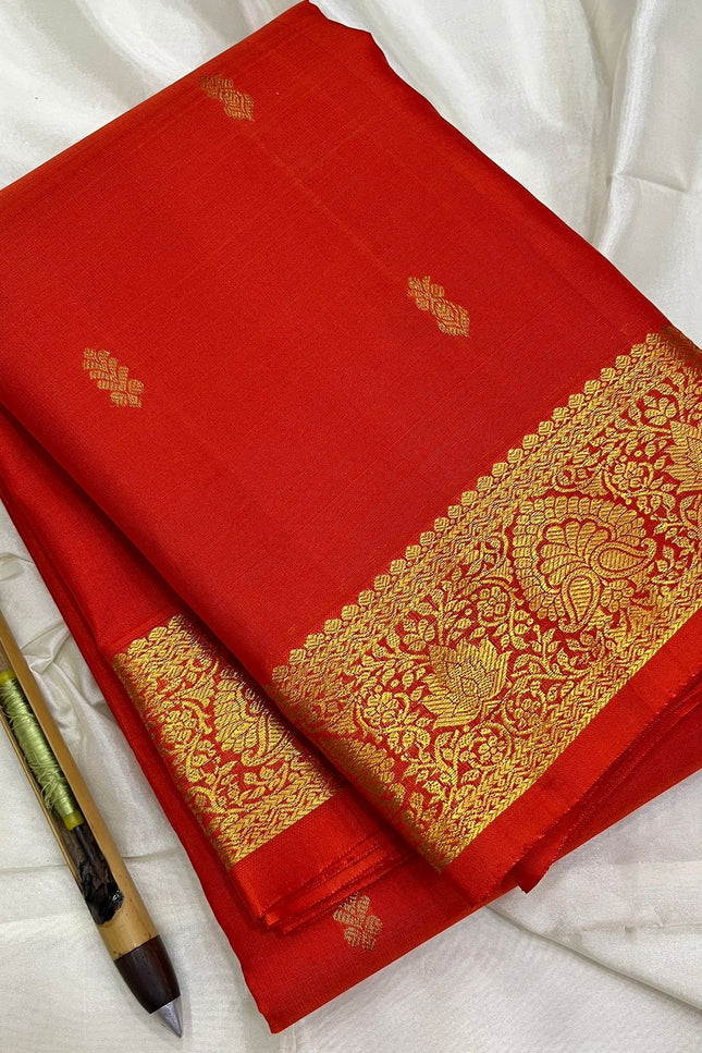 Wedding & Festive Saree | Kanchipuram Pure Silk Fancy Butta | Silk Mark Certified - Rosepetals Luxe