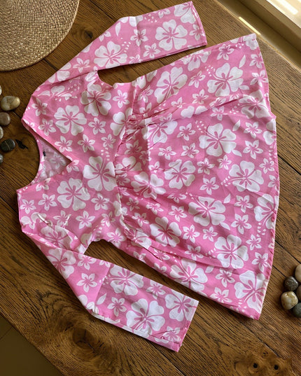 Woman Cotton Fancy Flared Short Kurti & Tunic Top | Perfect Blend of Simplicity & Style - Rosepetals Luxe